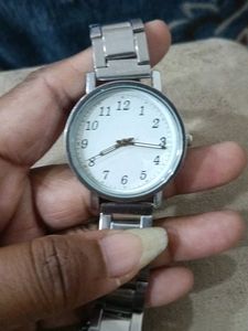 Classic Silver Analog Watch
