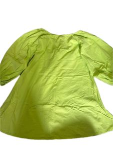 Lime Green dress with puffer sleeves