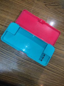 Aesthetic Pencil Box With Cartoon and Black Lines
