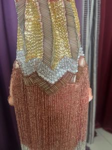 Vintage Beaded Fringe Clutch