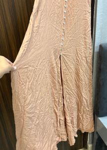 Peach Button Down Maxi Dress
