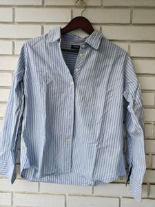 Classic Blue Striped Button-Up Shirt
