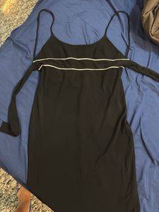 Black Midi Slip Dress