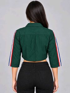Superdry Green Smiley Face Crop Shirt