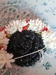 Elegant Hair Bun with Beads