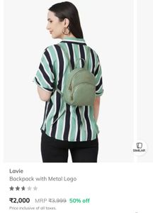 Lavie Olive Green Mini Backpack