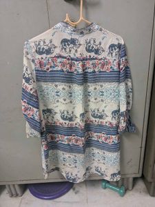 Bohemian Elephant Print Tunic Top