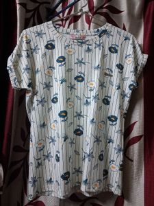 Floral Striped Tee