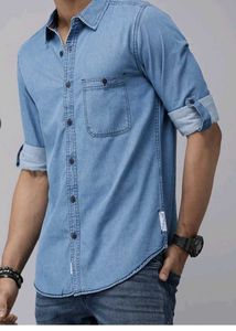 Men's Blue Denim Shirt