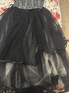 Elegant Black Sequined Crop Top Lehenga