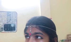 victorian red stone headpiece/necklace