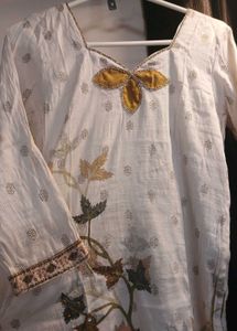 Floral Print Kurta With Dupatta Set