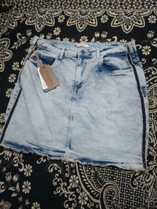 Vintage Mast & Harbour Wash Denim Mini Skirt