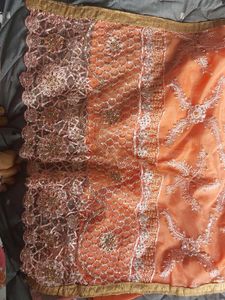 Elegant Peach Embroidered Kurta Set