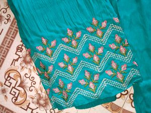 sea Green Embroidered palazzo set