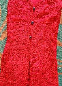 Red Plazo Kurti