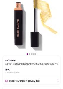 Manish Malhotra Beauty Glitter Mascara Gold