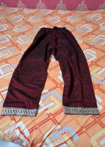 Maroon Polka Dot Ethnic 3piece suit