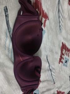 Burgundy pushup bra