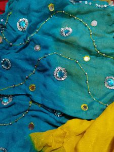 Embellished Tie-Dye Saree
