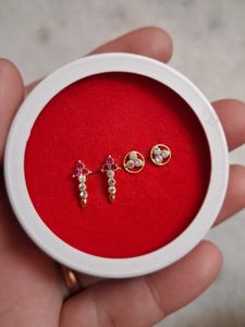 Elegant Gold Nose Pins Set