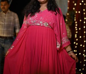 Pink Ethnic Long Gown