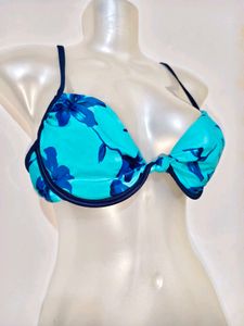 🎁 Buy 1, GET 1 FREE 🎁Blue Floral Bikini Top