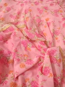 Pretty Pink Floral Kurta Set