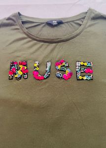 Olive Green 'MUSE' Tee Max brand