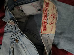 Light Wash Distressed Denim Jeans