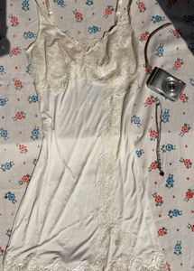 Vintage Lace Trim Slip Dress