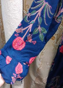 Beautiful Blue Floral Print Kurta