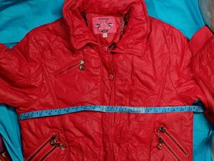 Red Quilted Puffer Jacket