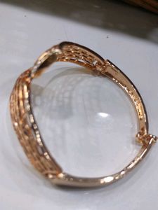 Gold Tone Rhinestone Cuff Bracelet