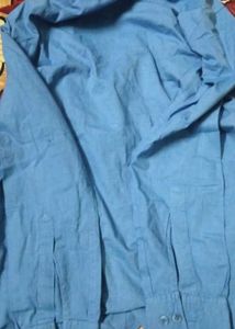 Blue Long-Sleeve Button-Up Shirt