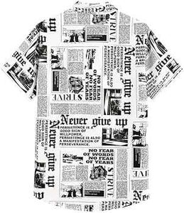 VINTAGE NEWSPAPER PRINT T-SHIRT