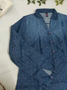 Blue Denim Tunic Top💙🌼✨