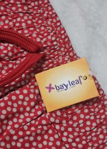 Chic Red Printed Pants