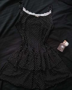 ᝰ.ᐟ Polka Dot Layered MiniDress