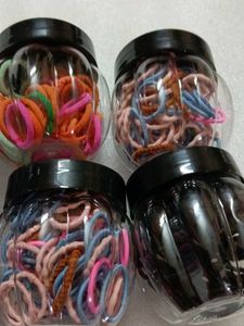 Set of 6 Hair Ties in Jars