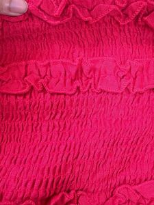 Smocked Ruffle Tube Top