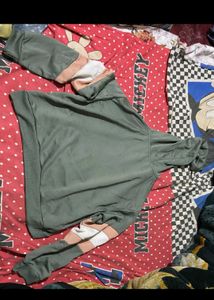 Green Colorblock Hoodie
