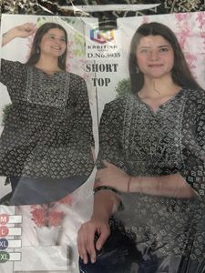 Embroidered boack short frock Kurta