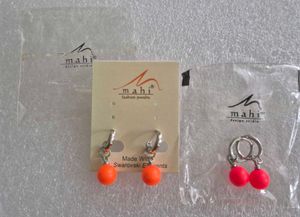 Mahi Design Studio Orange Ball Earrings
