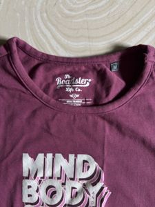 Fitted backless purple tee top 🍇