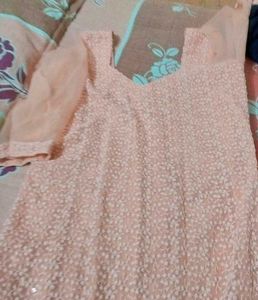 COMBO OF Elegant Mustard Bandhani Kurta Set+ peach