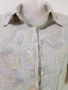 Paisley Print Button-Up Shirt