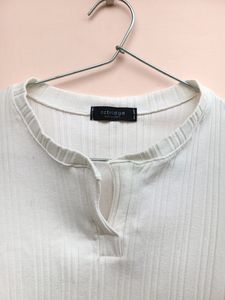 White korean ribbed top (UNUSED)