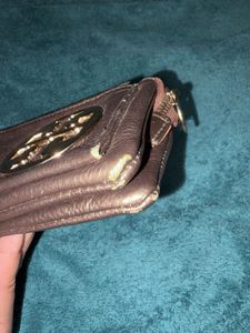 Tory Burch Gold Metallic Clutch Pouch