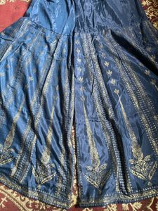WISHFUL Blue Kurta Set with Golden Dupata